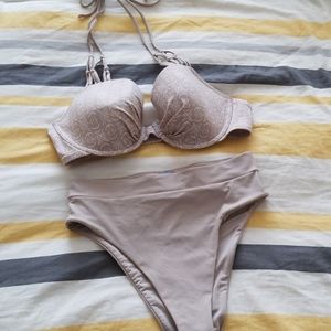 High Waisted High Leg Bikini Set